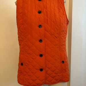 J. Jill Like New Orange Quilted Vest Size M “SP”